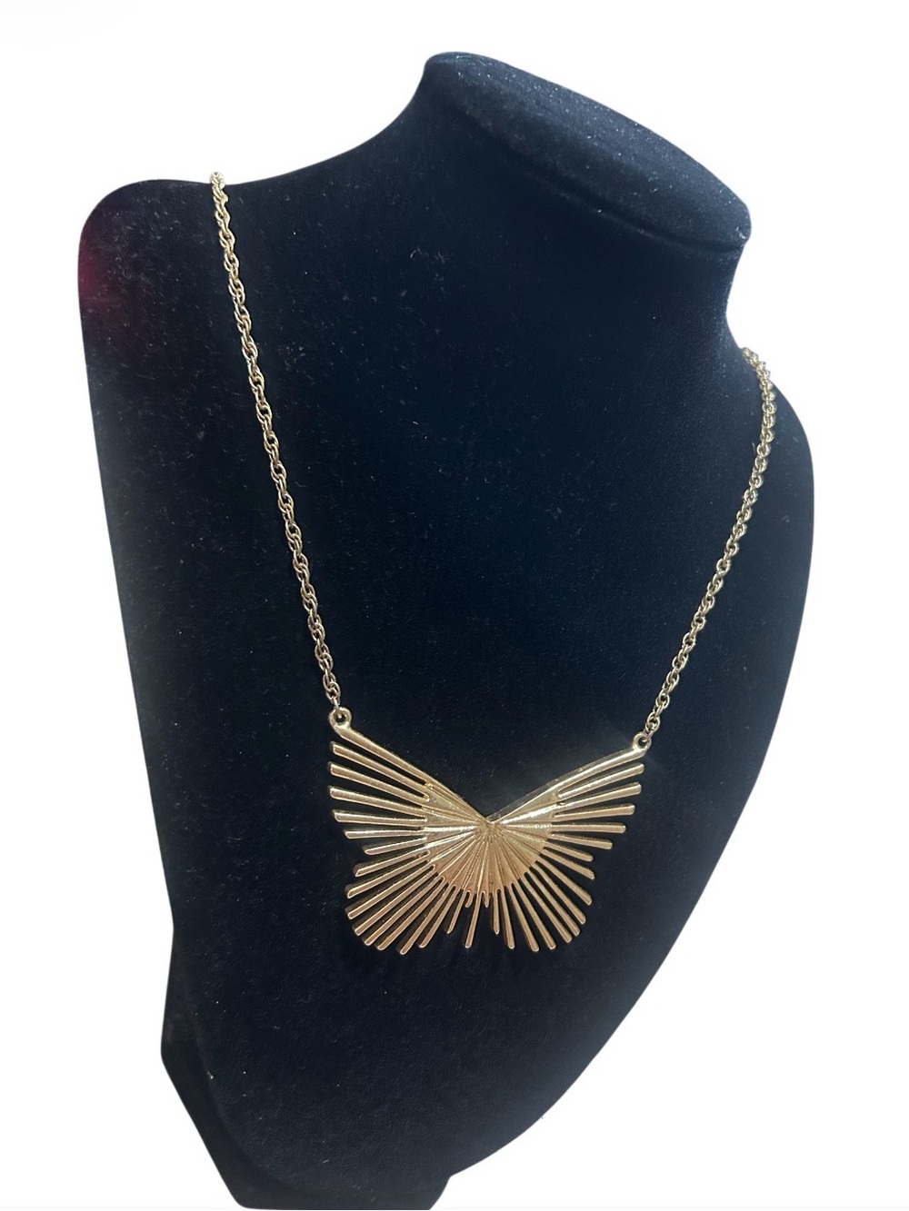 Gold-Tone Fan Statement Necklace - Women Jewelry